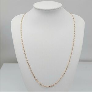 Yellow Gold 9ct (375, 9K) Italian Elongated Oval Link Chain Necklace